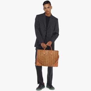 MCM Munchen XL Visetos Tote Cognac Birkin Style